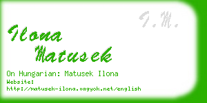 ilona matusek business card